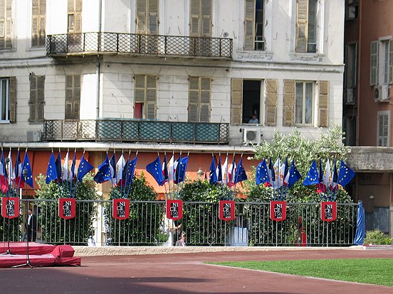 NICE,INAUGURATION  DE LA SCULPTURE DU 150 EME ANNIVERSAIRE