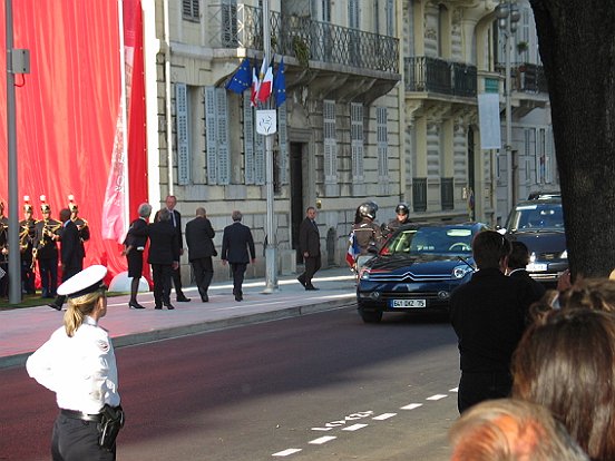 NICE,INAUGURATION  DE LA SCULPTURE DU 150 EME ANNIVERSAIRE