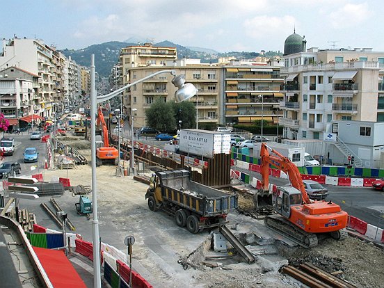 NICE,  LA LIGNE 1 DU TRAMWAY