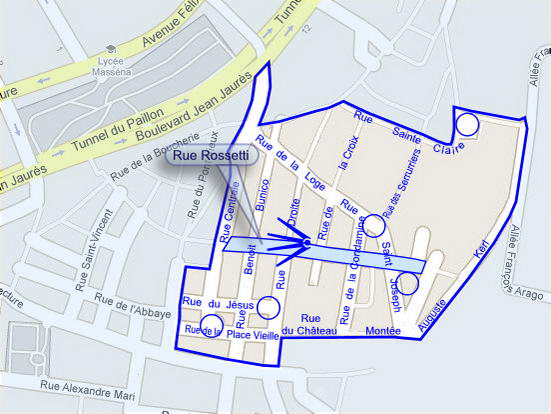 Plan de situation de la photo